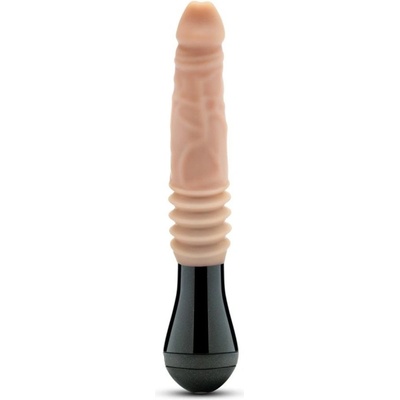 Blush Dr. Skin Silicone Dr. Knight Thrusting Gyrating Vibrating Dildo Beige