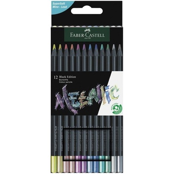 Faber-Castell Моливи Black Edition Metallic, 12 цвята (1015120722)
