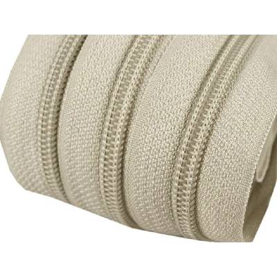Zip spirálový 5 mm metráž pro jezdce typu POL 307 krémová