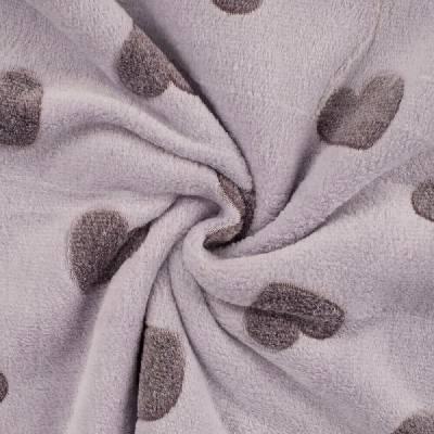 Babysoft vzorovaný - Srdíčka na fialovém