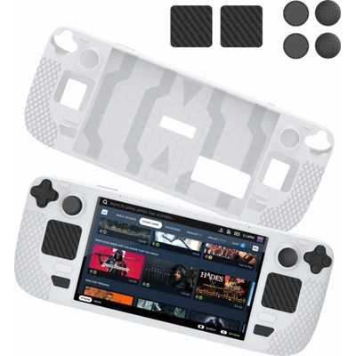 JYS Kryt přenosného pouzdra + Gumové kryty tlačítek Steam Deck / Bílá / JYS-SD011 – Zboží Živě