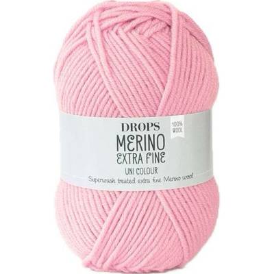Příze DROPS Merino Extra Fine uni color 25 - růžová