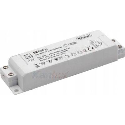 Elektronický transformátor Kanlux SET60-K 230/12VAC 20-60W 01425 – Zbozi.Blesk.cz