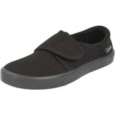 CLARKS detské papuče ČIERNE NA SUCHÝ ZIPS J
