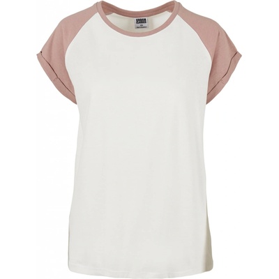 Ladies Contrast Raglan Tee whitesand duskrose