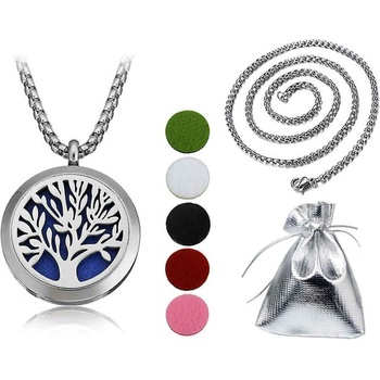 Impress Jewelry oceľový náhrdelník Strom života v piatich farbách SSPFEC8