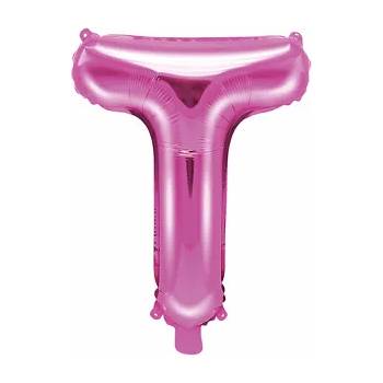 Image 1 of PartyDeco Балон от фолио Mini - Буква Т 35см розов