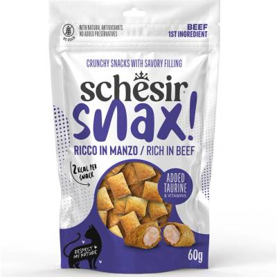 Schesir Cat Snax! pochúťka hovädzie vankúšiky 60 g