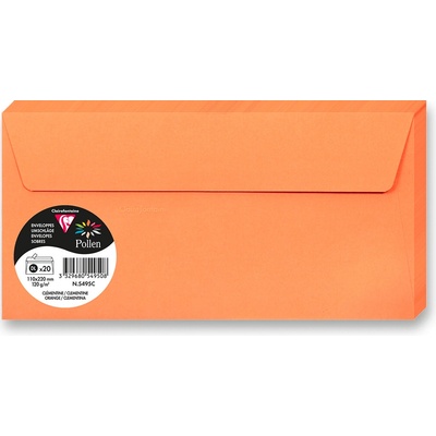 Clairefontaine - barevná obálka - 20 ks, oranžová