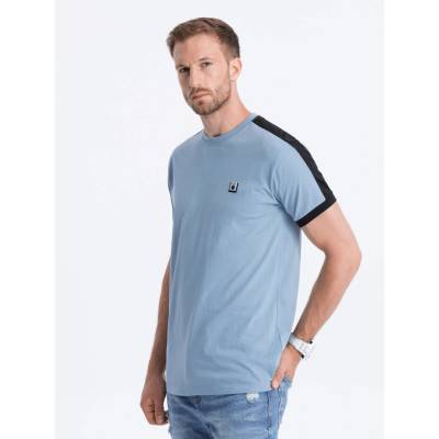 Ombre pánské triko S1632 BLUE