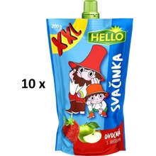 Hello XXL ovocná desiata vrecko jahoda 10 x 200 g