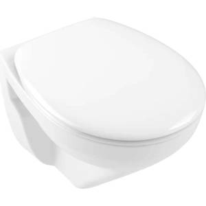 Villeroy & Boch O. novo - Висяща тоалетна с седалка SoftClosing, DirectFlush, алпийско бяло 7667HR01 (7667HR01)