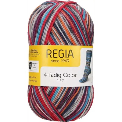 Regia 4-Ply Color 3080 raspberry-veridian color