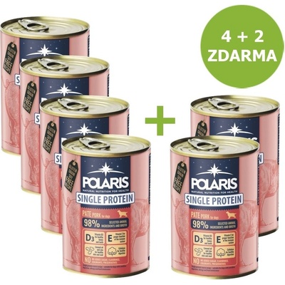 Polaris Single Protein Paté Vepřová 6 x 400 g
