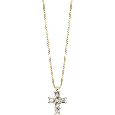 Bliss Дамско колие от розово злато с диаманти Bliss 20085680 (20085680)