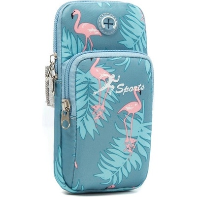 Púzdro VSETKONAMOBIL 35322 SUMMER Univerzálne športové puzdro na mobil s uhlopriečkou do 5,5" LEAVES