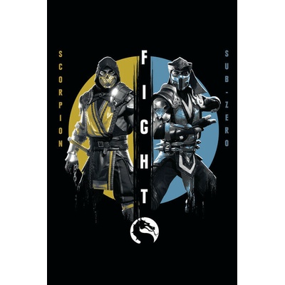 Plagát, Obraz - Mortal Kombat - Scorpion vs Sub-zero, 26.7 × 40 cm
