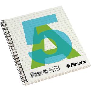 Esselte Спирална тетрадка с линийка esselte a/5 70 листа с перфорация 62905 (62905)