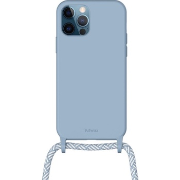 Pouzdro ArtWizz HangOn Silicone iPhone 12 / Pro se šňůrkou, modré