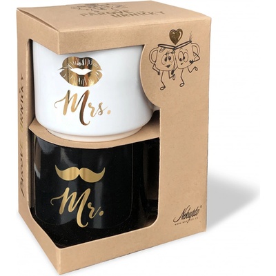 Nekupto Párové hrnky Princ a Princezna 2 x 350 ml