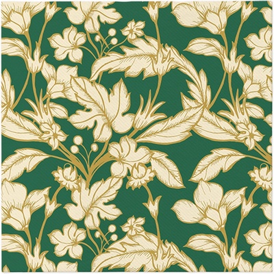 Airland Obrúsky Paw Beautiful Floral Pattern dark Green 40x40cm