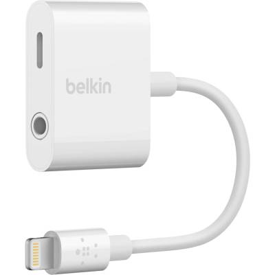 Belkin 3.5 mm Audio Plus Charge RockStar - сертифициран адаптер 3.5 мм аудио жак и Lightning порт за зареждане и слушане на музика
