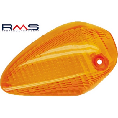 Sklo blinkru - levé přední RMS 246470290 oranžová Homologace