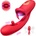 SuperLove Triple Stimulation Licking Tongue & Flapping G-Spot Vibrator Red