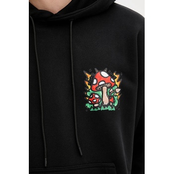 MSGM Памучен суичър msgm мъжки в черно с качулка с принт 3940mm114.257795 (3940mm114.257795)