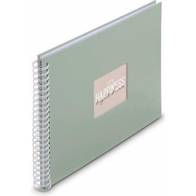Hama album klasické spirálové FINE ART 36x32 cm, 50 stran, sage, bílé listy – Sleviste.cz