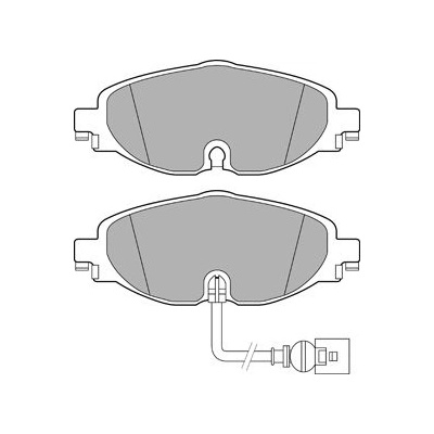 Sada brzdových destiček, vždy 4 kusy v sadě DELPHI LP2698