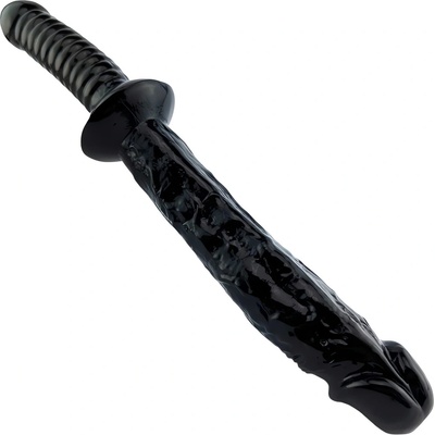 Sensual D15 Oboustranné flexibilní dildo 32 cm černé
