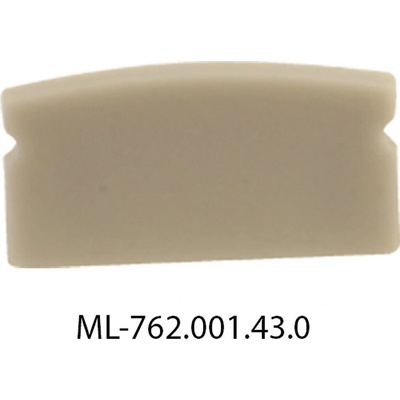 McLED ML-762.001.43.0 Koncovka bez otvoru pro PQ, šedá barva, 1 ks