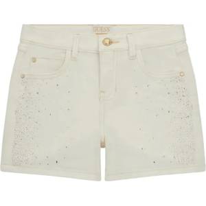 Guess Къси бежови деним панталони за момиче Guess с кристали