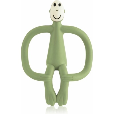Matchstick Monkey Teething Toy and Gel Applicator hryzadielko s kefkou 2 v 1 Olive 1 ks