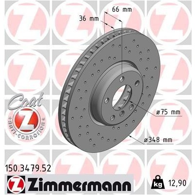 Brzdový kotúč ZIMMERMANN 150.3479.52