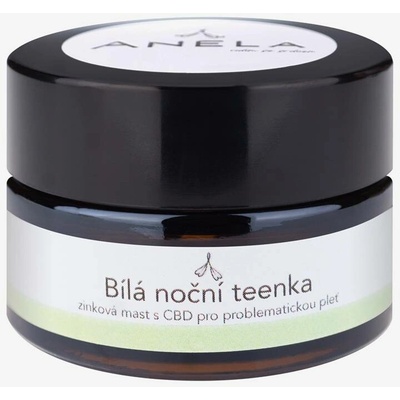 Anela Bílá noční teenka CBD zinkový krém na akné či ekzém 15 ml