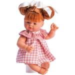 Asi Dolls Кукла Asi Dolls - Джулия, с розова карирана рокля и нежна яка, 36 cm (246720)