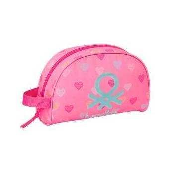 Benetton Пътническа Чантичка Benetton Heart Розов 28 x 18 x 10 cm