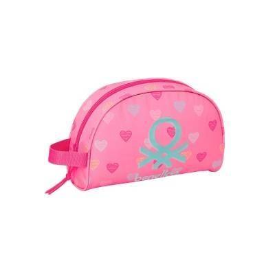 Benetton Пътническа Чантичка Benetton Heart Розов 28 x 18 x 10 cm