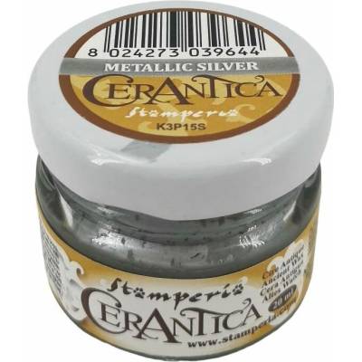 Stamperia Patina Cerantica metalická stříbrná 20 ml