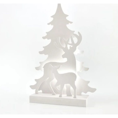 Eurolamp Stolová dekorácia so stromčekom as jeleňami 11 LED na batérie 29 x 8 x 40,5 cm 1 ks