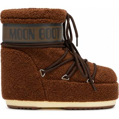 Moon Boot Icon low fleece hnedé