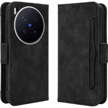 vivo Кожен Портфейл Калъф за vivo X300 Pro 5G- 3 слота за карти, Магнитен, Вкл. Протектор за Екран, 5 цвята