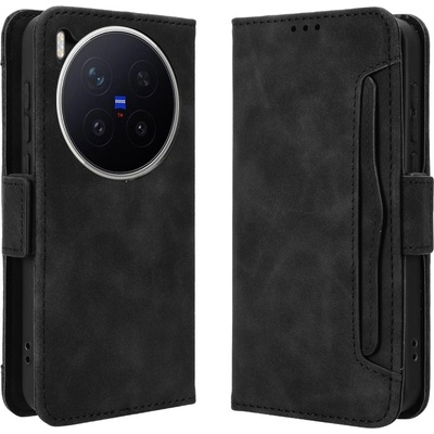 vivo Кожен Портфейл Калъф за vivo X300 Pro 5G- 3 слота за карти, Магнитен, Вкл. Протектор за Екран, 5 цвята