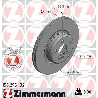 Brzdový kotúč ZIMMERMANN 150.2951.32 (150295132)