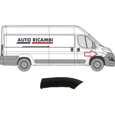 Ochranná lišta Fiat Ducato od 2014 pravá, lem blatníku 735585449