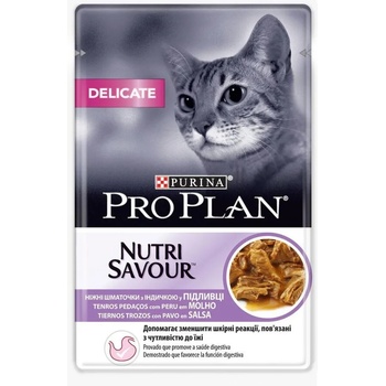 Image 1 of Purina Pro Plan Adult Cat Delicate Digestion пауч за котки с пуешко за чувствително храносмилане 85gr