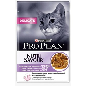 Purina Pro Plan Adult Cat Delicate Digestion пауч за котки с пуешко за чувствително храносмилане 85gr