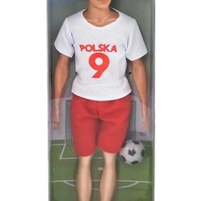 Mix hračky Defa panák fotbalista 30 cm v dresu Polsko set hráč s míčem v krabičce